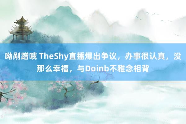 呦剐蹭哦 TheShy直播爆出争议，办事很认真，没那么幸福，与Doinb不雅念相背