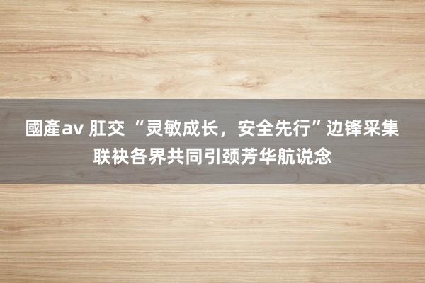 國產av 肛交 “灵敏成长，安全先行”边锋采集联袂各界共同引颈芳华航说念