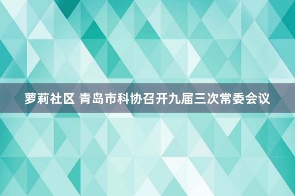 萝莉社区 青岛市科协召开九届三次常委会议