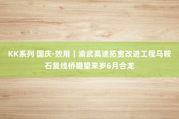 KK系列 国庆·效用｜渝武高速拓宽改进工程马鞍石复线桥瞻望来岁6月合龙