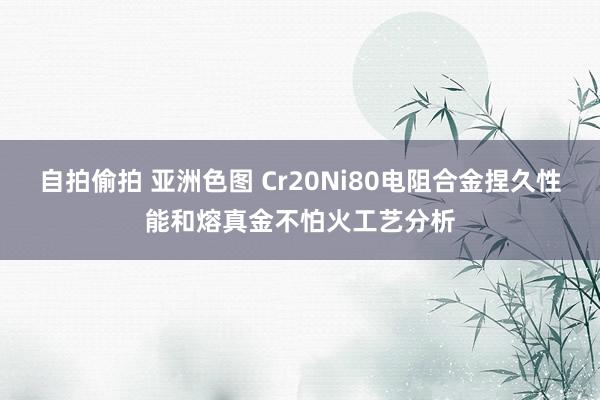 自拍偷拍 亚洲色图 Cr20Ni80电阻合金捏久性能和熔真金不怕火工艺分析