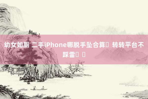 幼女如厕 二手iPhone哪脱手坠合算❓转转平台不踩雷❗️