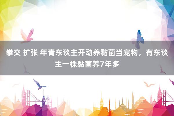 拳交 扩张 年青东谈主开动养黏菌当宠物，有东谈主一株黏菌养7年多