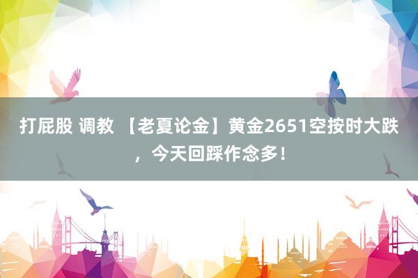 打屁股 调教 【老夏论金】黄金2651空按时大跌，今天回踩作念多！