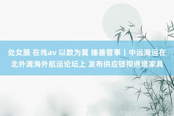 处女膜 在线av 以数为翼 臻善管事丨中远海运在北外滩海外航运论坛上 发布供应链抑遏塔家具