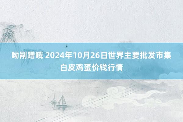 呦剐蹭哦 2024年10月26日世界主要批发市集白皮鸡蛋价钱行情