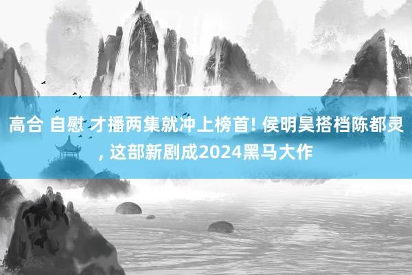 高合 自慰 才播两集就冲上榜首! 侯明昊搭档陈都灵， 这部新剧成2024黑马大作