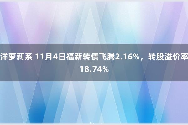 洋萝莉系 11月4日福新转债飞腾2.16%，转股溢价率18.74%