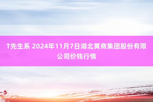 T先生系 2024年11月7日湖北黄商集团股份有限公司价钱行情