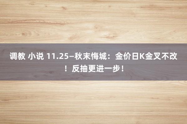 调教 小说 11.25—秋末悔城：金价日K金叉不改！反抽更进一步！