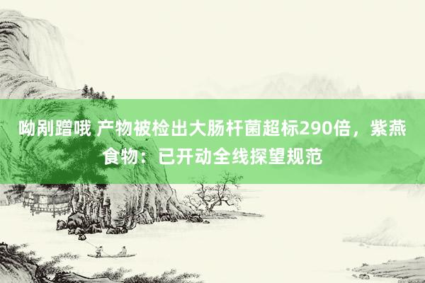 呦剐蹭哦 产物被检出大肠杆菌超标290倍，紫燕食物：已开动全线探望规范