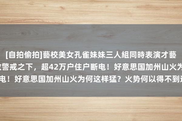 [自拍偷拍]藝校美女孔雀妹妹三人組同時表演才藝 近20万东谈主处于疏散警戒之下，超42万户住户断电！好意思国加州山火为何这样猛？火势何以得不到遏抑？